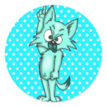 Funny Assertive Cartoon Cat stickers