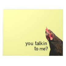 Funny Attitude Chicken Scratch Pad