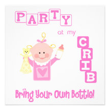 Funny Baby / Infant Birthday  Custom Invitation