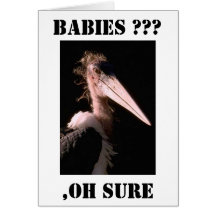 FUNNY BABY THE SARCASTIC STORK HUMOR Congrats CARD