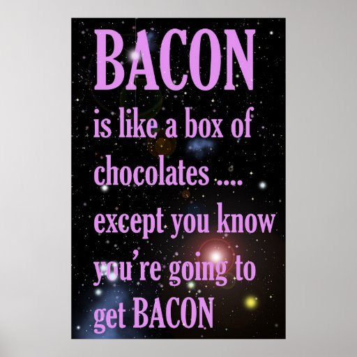 Funny Bacon Poster