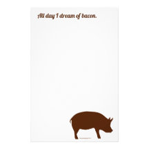 Funny bacon stationery