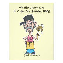 funny bad camp cook summer BBQ party Custom Invitations