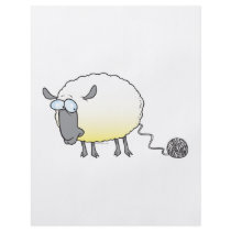 funny ball of yarn cloned sheep cartoon full color flyer