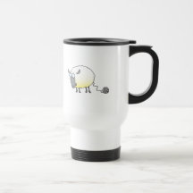 funny ball of yarn cloned sheep cartoon coffee mugs