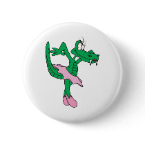 funny ballerina alligator pin