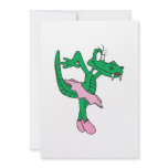 funny ballerina alligator invitations
