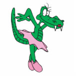 funny ballerina alligator photo sculptures