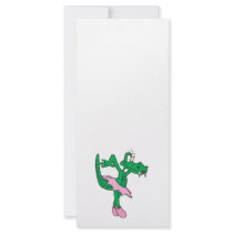 funny ballerina alligator rack card design