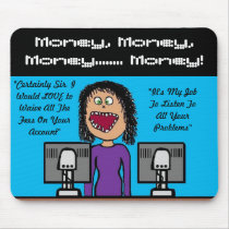Funny Bank Clerk Cartoon