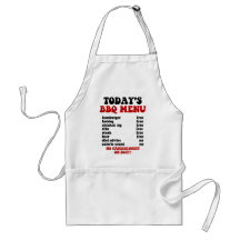 Funny Barbecue Menu Apron