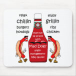 Funny barbecue mouse mats