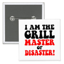 Funny barbecue pinback buttons
