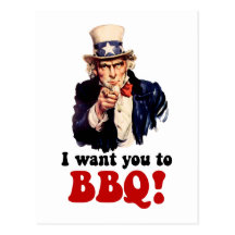 Funny barbecue postcard