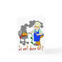 Funny Barbeque Design - Is Well Done OK? Greeting Card