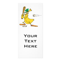 funny baseball banana full color rack card