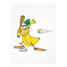 funny baseball banana personalized invite