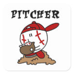 Funny Baseball Pitcher T-shirts and Gifts Stickers