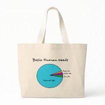 Funny Basic Human Needs (90% Internet) Tote Bags