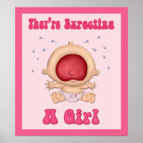 Funny Bawling Baby for Girl Poster