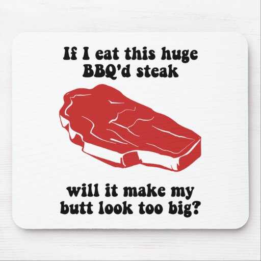 Funny BBQ Steak Mousemats