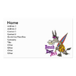 funny beach bum donkey ass silly cartoon business card template