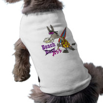 funny beach bum donkey ass silly cartoon dog t shirt