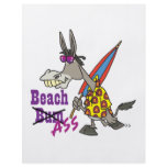 funny beach bum donkey ass silly cartoon custom flyer
