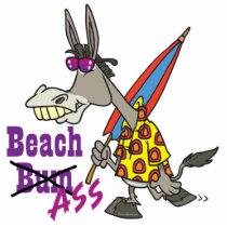 funny beach bum donkey ass silly cartoon photo sculptures