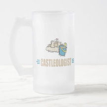 Funny Beach Sandcastle Beer Mug