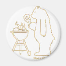 Funny Bear Grills Shirt Refrigerator Magnet