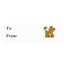 Funny Bear Sneaking Honey Business Card Template