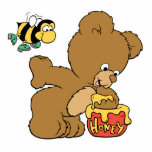 Funny Bear Sneaking Honey photo sculptures