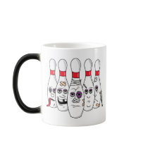 Funny Beat Up Bowling Pins Mugs