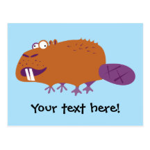 Funny Beaver Post Cards