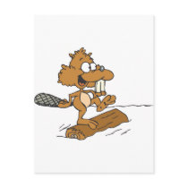 Funny Beaver Postcard