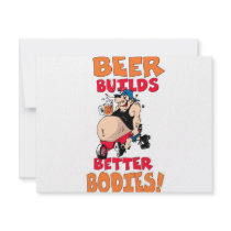 funny beer drinker cartoon custom invites