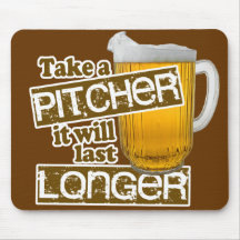 Funny Beer Drinking Parody Mouse Pad