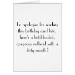 Funny Belated Birthday for Male cards