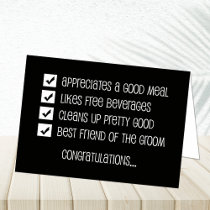 Funny Best Man Card -- Qualified Best Man?