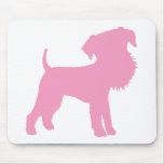 Funny Big Head Airedale Terrier (pink) Mouse Mats