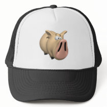 funny big snout pig mesh hat