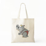funny bikini hippo cartoon character bags