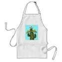 Funny bird on cactus apron design
