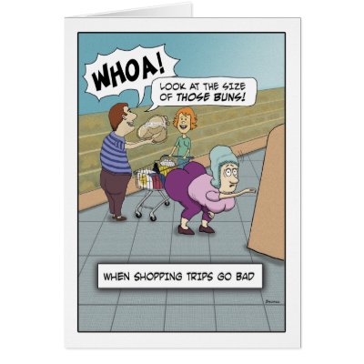 Funny birthday card: Big Buns by chuckink