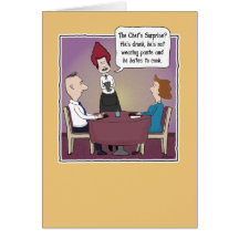 Funny birthday card: Chef's Surprise