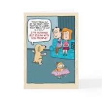 Funny birthday card: Dog Rules