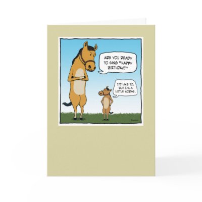 Funny birthday card: Little Horse by chuckink