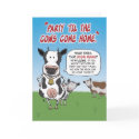 Funny birthday card: Party cows