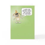 Funny birthday card: Warm the Cockles